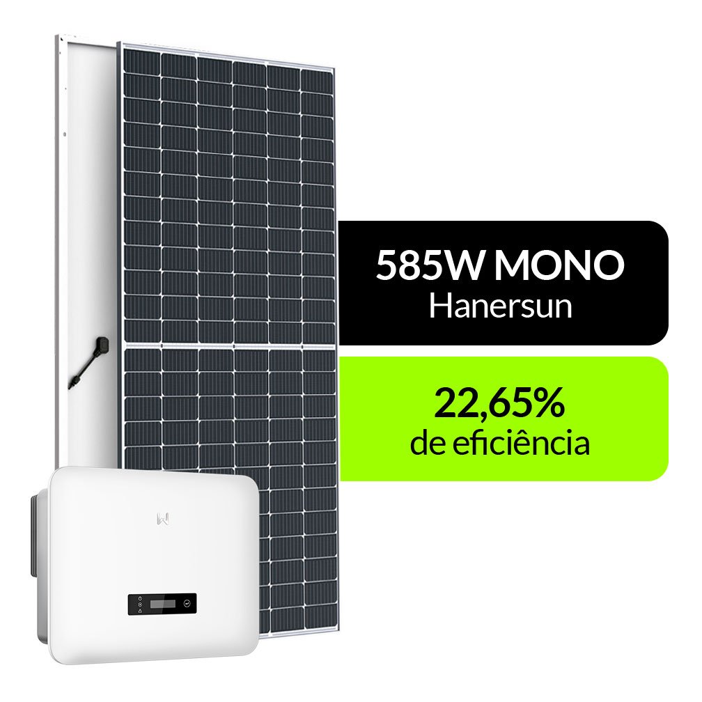 Kit Energia Solar 8.19 kWp com 1x Inversor GOODWE 12.0kW TRI 380V - Fibrocimento - Módulo HANERSUN 14x 585Wp