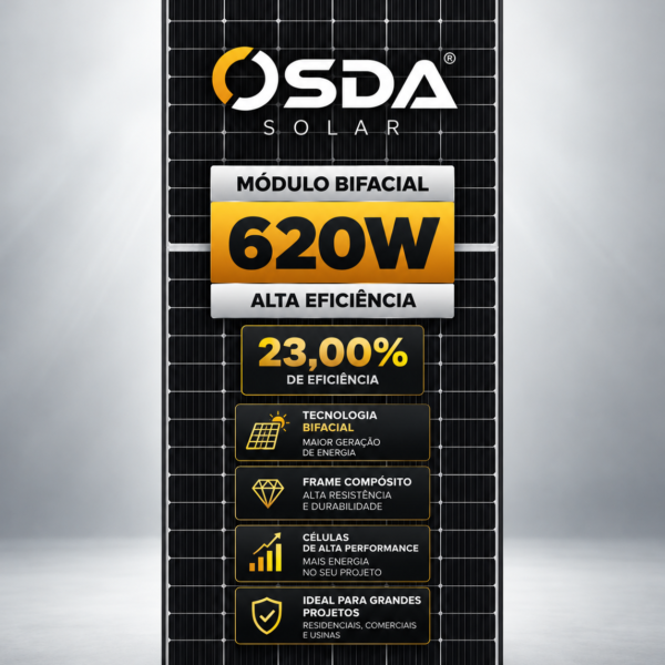 MODULO BIFACIAL 620W - OSDA - EF. 23% - FRAME COMPOSITO - ODA620-33V-MHDRZ