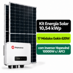 Kit Solar 10,54 kWp Bifacial Gokin 620W + Inversor Hopewind 10000W c/ AFCI